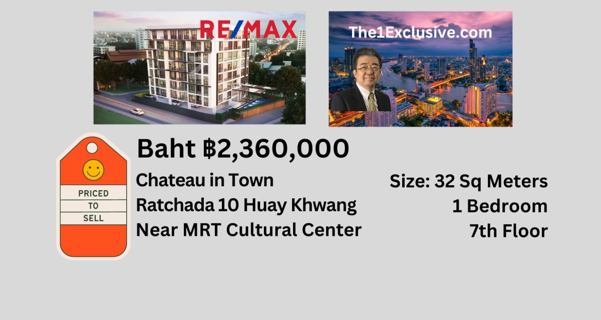 Chateau in Town Ratchada 10 - Price to sell Baht 2.36 M