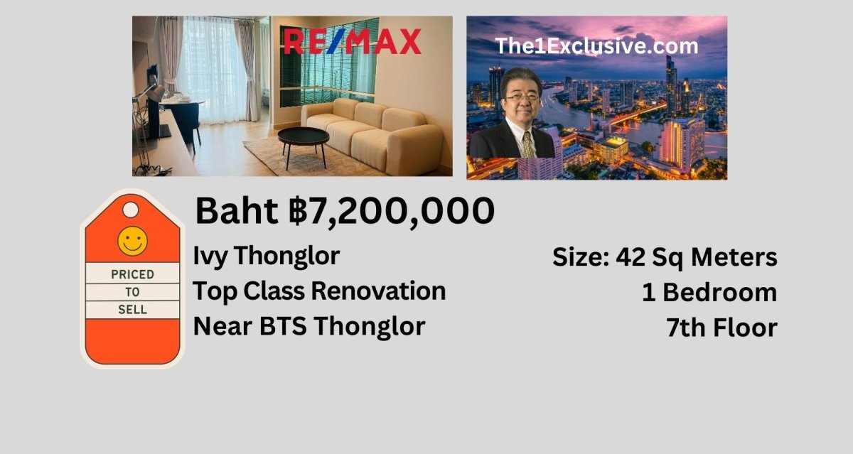 Ivy Thonglor Top Class Renovation - Price to sell Baht 7.2 M