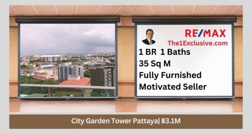 City Garden Tower Pattaya Condo for Sale - Baht 3.1M